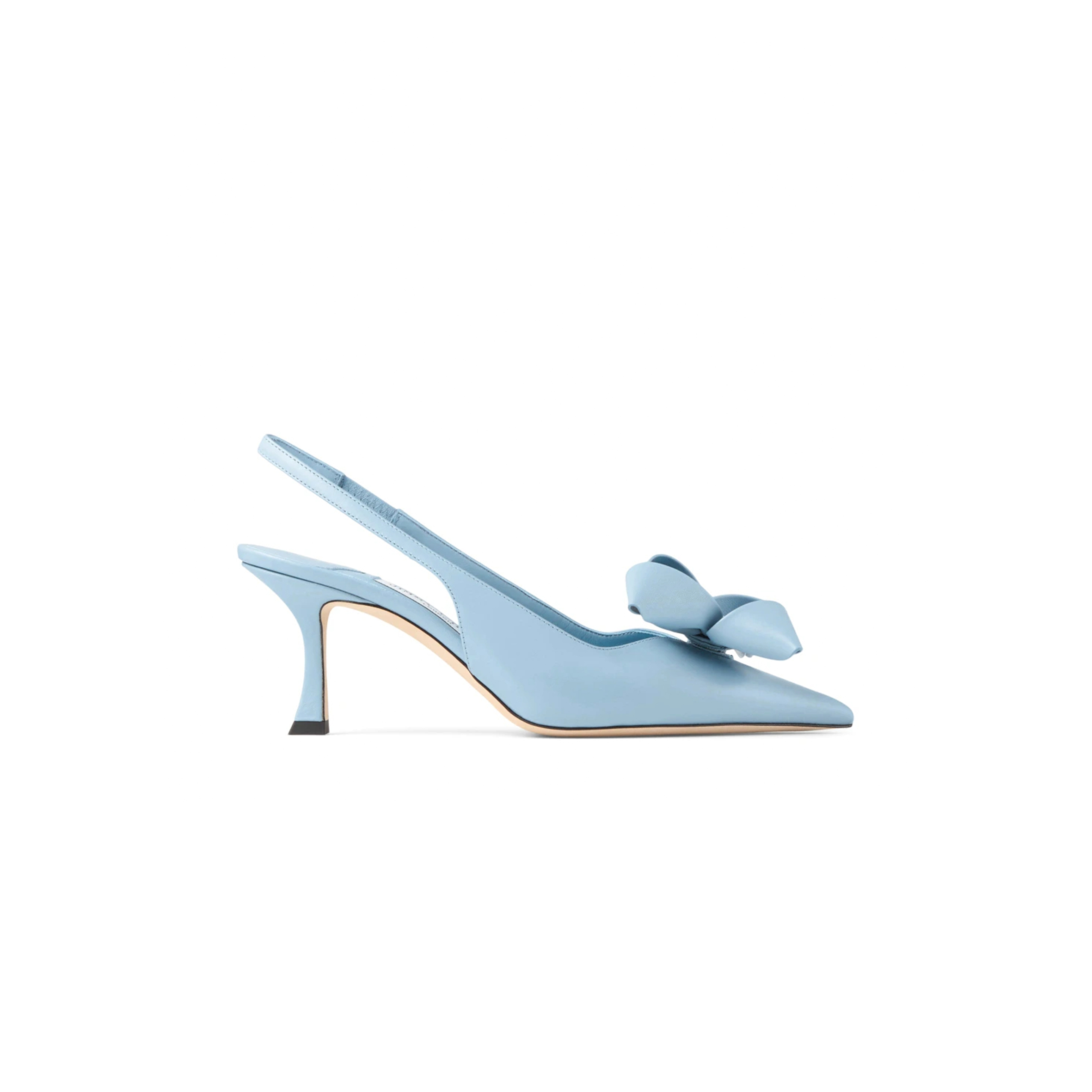 JIMMY CHOO STAZ SLING BACK 70 DUSTY BLUE LEATHER PUMPS STAZSB70GKT JIMMY CHOO STAZ SLING BACK 70 DUSTY BLUE LEATHER PUMPS STAZSB70GKT